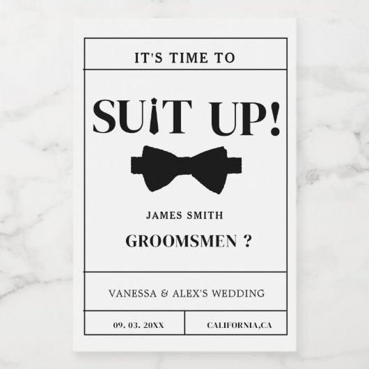 ミニマモダンリスト・ブラックのグ頼ロムスマン提案 ワインラベル (シングルラベル)