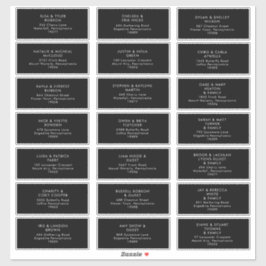 ミニマモダンリスト |ブラックゲスト住所 シール