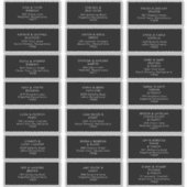 ミニマモダンリスト |ブラックゲスト住所 シール (正面)