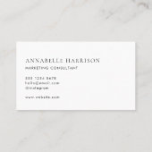 ミニマモダンリスト |プロフェッショナルエレガントスクリプト 名刺 (裏面)