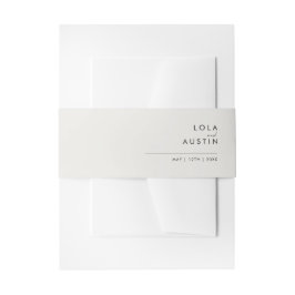 ミニマモダンリスト |ベージュ招待状用帯 招待状ベリーバンド