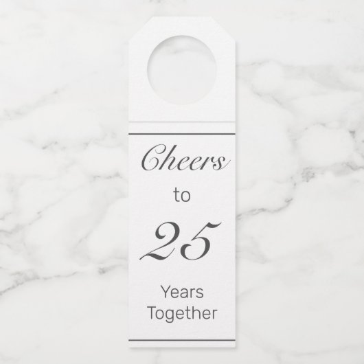 ミニマモダンリスト・ホワイト・ブラック・アニバーサリー ボトルネックタグ (正面)