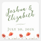 ミニマモダンリスト・ポピー結婚ズ スクエアシール (正面)