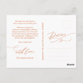 ミニマモダンリスト、メリークリスマスファミリーフォトポ ポストカード (裏面)