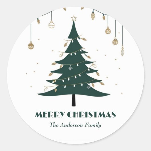 ミニマモダンリスト・メリー・クリスマエレガントス ラウンドシール (正面)