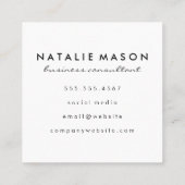 ミニマモダンリスト・モノグラム |カラーブロッククラシック スクエア名刺 (裏面)