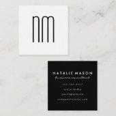 ミニマモダンリスト・モノグラム スクエア名刺 (正面/裏面)