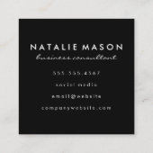 ミニマモダンリスト・モノグラム スクエア名刺 (裏面)