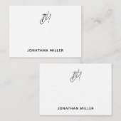 ミニマモダンリスト・モノグラム ノートカード (正面/裏面)