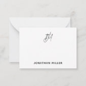 ミニマモダンリスト・モノグラム ノートカード (裏面)