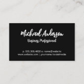 ミニマモダンリスト・モノグラム |大理石金ゴールド 名刺 (裏面)