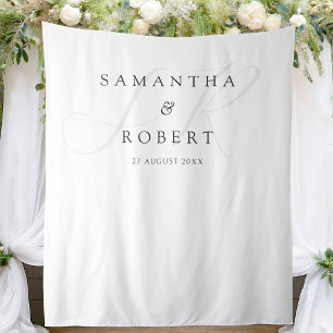 ミニマモダンリスト・モノグ結婚ラムの背景 タペストリー