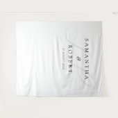 ミニマモダンリスト・モノグ結婚ラムの背景 タペストリー (正面(横))