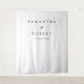 ミニマモダンリスト・モノグ結婚ラムの背景 タペストリー (正面)