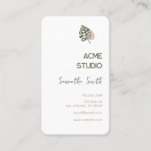 ミニマモダンリスト・モンステラ 名刺 (正面)