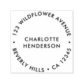 ミニマモダンリスト |ラウンドシンプル差出人住所 セルフインキングスタンプ (デザイン)