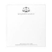 ミニマモダンリスト・レディ・ジャス・スケール弁護士法JD ノートパッド (正面)