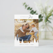 ミニマモダンリスト、喜びの家族の写真を広める ポストカード (スタンド正面)