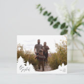 ミニマモダンリスト、喜び、家族の写真 ポストカード (スタンド正面)