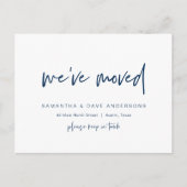 ミニマモダンリスト、引っ越し、発表の位置 ポストカード (正面)