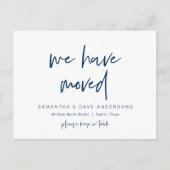 ミニマモダンリスト、引っ越し、発表の位置 ポストカード (正面)