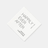 ミニマモダンリスト"楽しく後に"結婚" スタンダードカクテルナプキン (角)