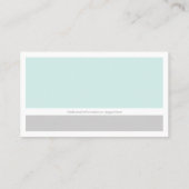 ミニマモダンリスト |淡い青の緑グレー 名刺 (裏面)