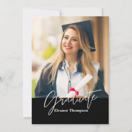 ミニマモダンリスト:白黒(写真付) 招待状