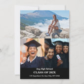 ミニマモダンリスト:白黒(写真付) 招待状 (裏面)