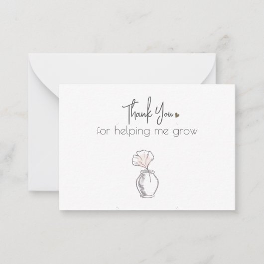 ミニマモダンリスト、私が成長し救済てくれてありがとう ノートカード (正面)