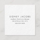 ミニマモダンリスト"hi"ホログラフィックデザイン スクエア名刺 (裏面)