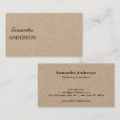 ミニマモダンリスト | Kraftスクリプ素朴トスタイリッシュ 名刺 (正面/裏面)