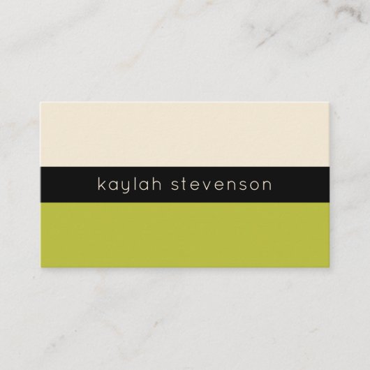 ミニマモダンリスト | Pistacio Green 名刺 (正面)