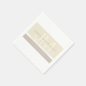 ミニマモダンリスト | Taupe Earth-tones スタンダードカクテルナプキン (角)