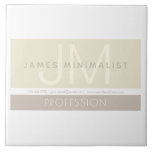 ミニマモダンリスト | Taupe Earth-tones タイル<br><div class="desc">完全にモダンカスタマイズ可能な名刺。素晴らし幅広い職業に</div>