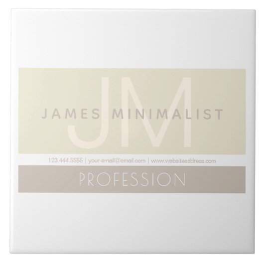 ミニマモダンリスト | Taupe Earth-tones タイル (正面)