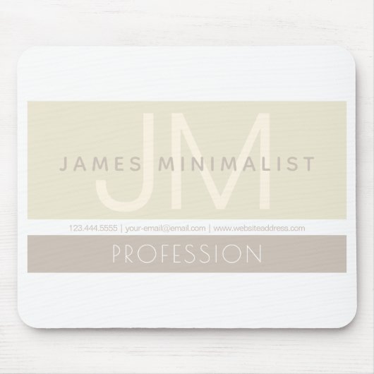 ミニマモダンリスト | Taupe Earth-tones マウスパッド (正面)