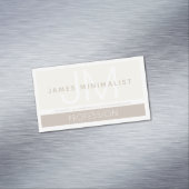 ミニマモダンリスト | Taupe Earth-tones マグネット名刺 (インサイチュ)