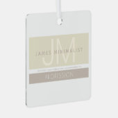 ミニマモダンリスト | Taupe Earth-tones メタルオーナメント (正面右)