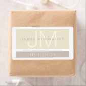 ミニマモダンリスト | Taupe Earth-tones ラベル (インサイチュ)