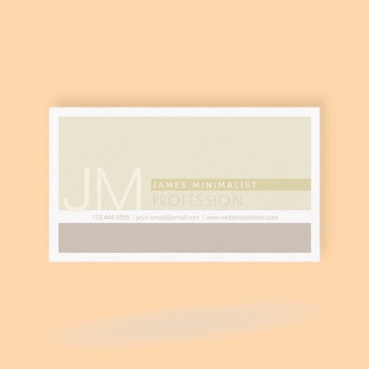 ミニマモダンリスト | Taupe Earth-tones 名刺