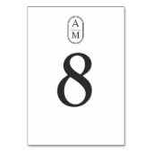 ミニマモダンリストArchイニシャル結婚ズ テーブルナンバー (正面)