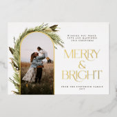 ミニマモダンリストArch写真メリーと明るい 箔シーズンカード (正面)