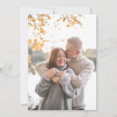 ミニマモダンリストArch写真写真結婚の 招待状 (裏面)