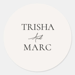 ミニマモダンリストArch結婚の封筒用シール ラウンドシール