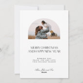 ミニマモダンリストArch 2写真メリークリスマスホール シーズンカード (裏面)