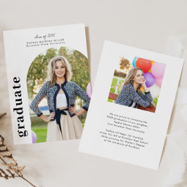 ミニマモダンリストArch 2写真卒業 案内状