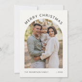 ミニマモダンリストArch 2 Photo Merry Christmas シーズンカード (正面)