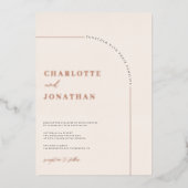 ミニマモダンリストArch Cream結婚's 箔招待状 (正面)
