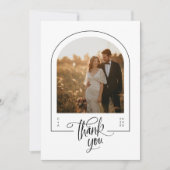 ミニマモダンリストArch Photo結婚's サンキューカード (正面)